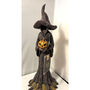 SPOOKY NIGHT Talyse Tree Witch Light Up Jack O Lantern 18” Viral Halloween Decor